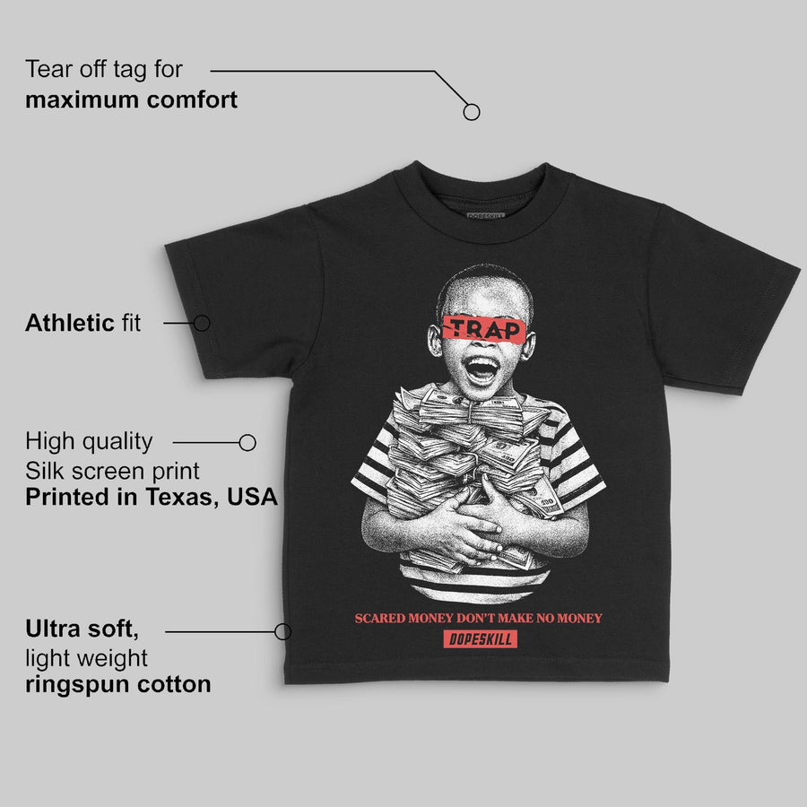 Red 'Scared Money Don't Make No Money' DopeSkill Graphic Toddler Kids T-shirt