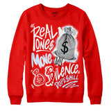 Cherry 11s DopeSkill Varsity Red Sweatshirt Real Ones Move In Silence Graphic