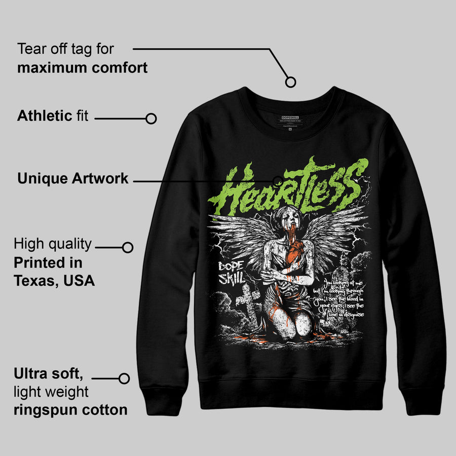Neon Green Collection DopeSkill Sweatshirt Heartless Graphic