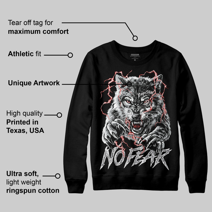 Wolf Grey 12s DopeSkill Sweatshirt No Fear Graphic