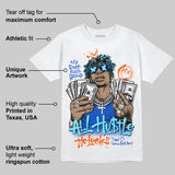 Royal Blue 'All Hustle No Luck' DopeSkill Graphic T-Shirt