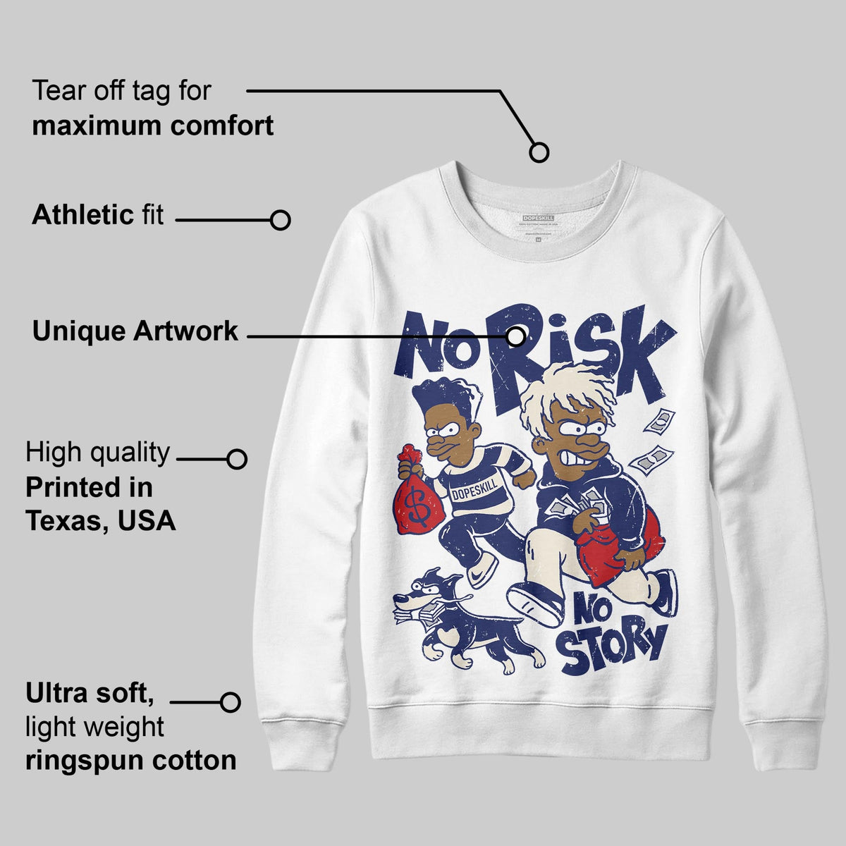 Rare Air 11s DopeSkill Sweatshirt No Risk No Story Graphic