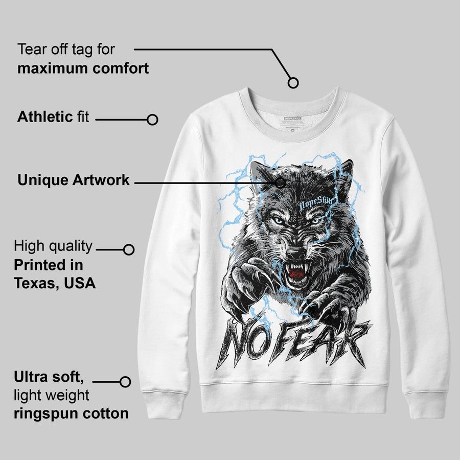 Wolf Grey 5s DopeSkill Sweatshirt No Fear Graphic