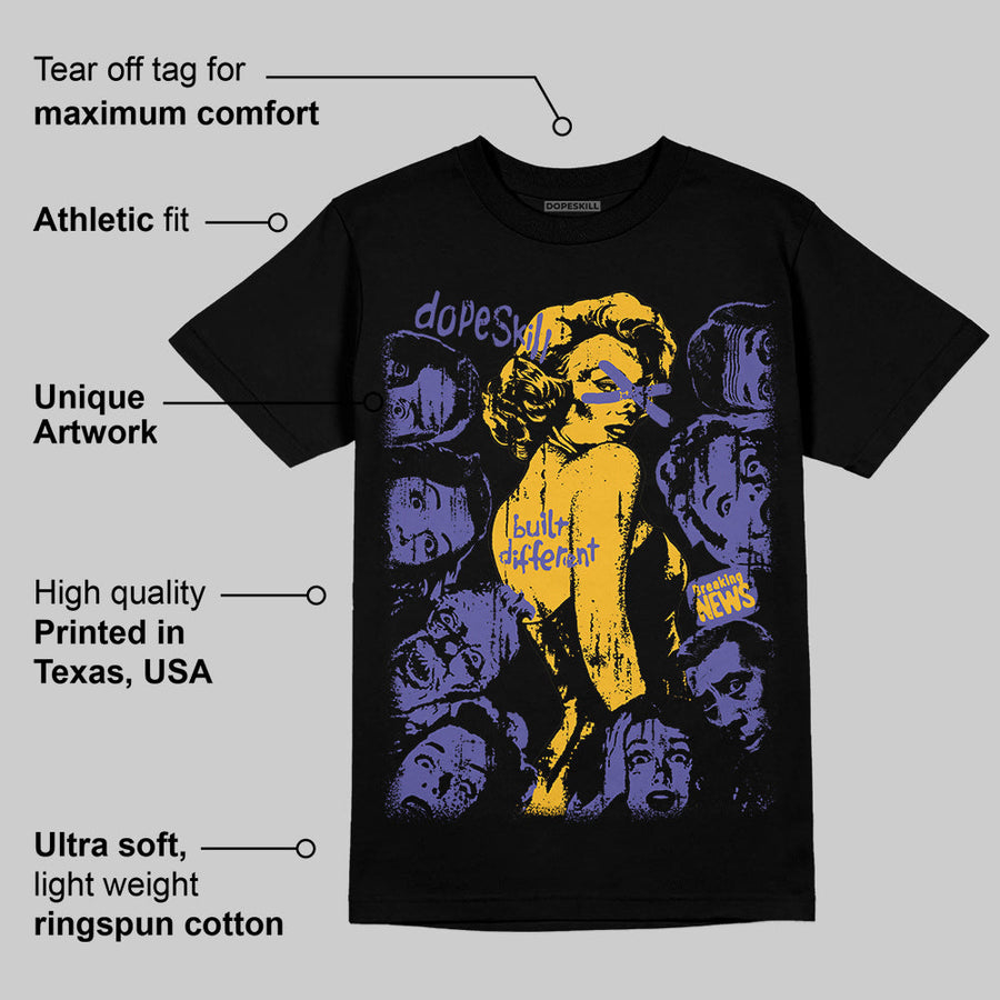 Lakers 4s DopeSkill T-Shirt Built Different Graphic