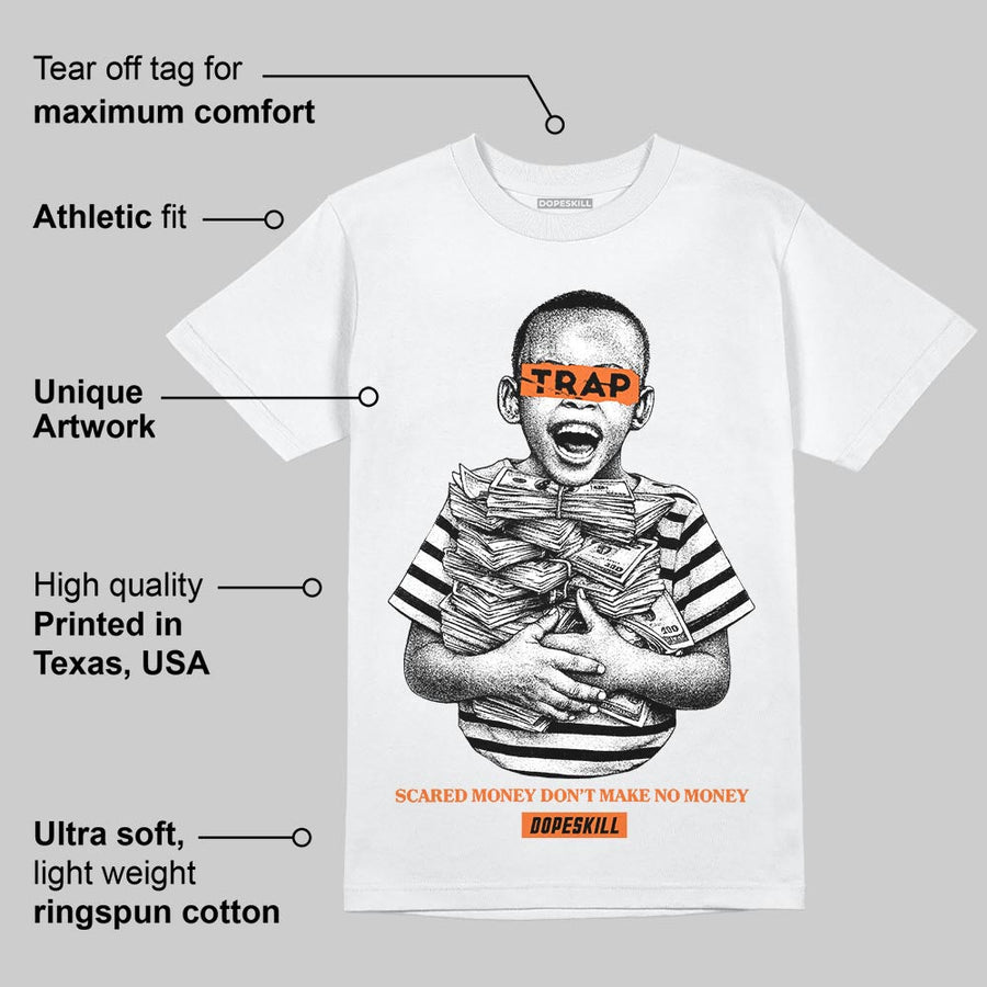 Orange 'Scared Money Don't Make No Money' DopeSkill Graphic T-Shirt