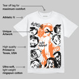 Orange Black White DopeSkill T-Shirt Built Different Graphic