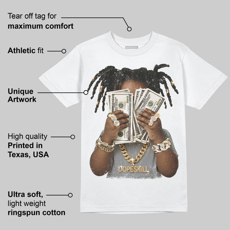 Wolf Grey 5s DopeSkill T-Shirt Rich Youth Graphic