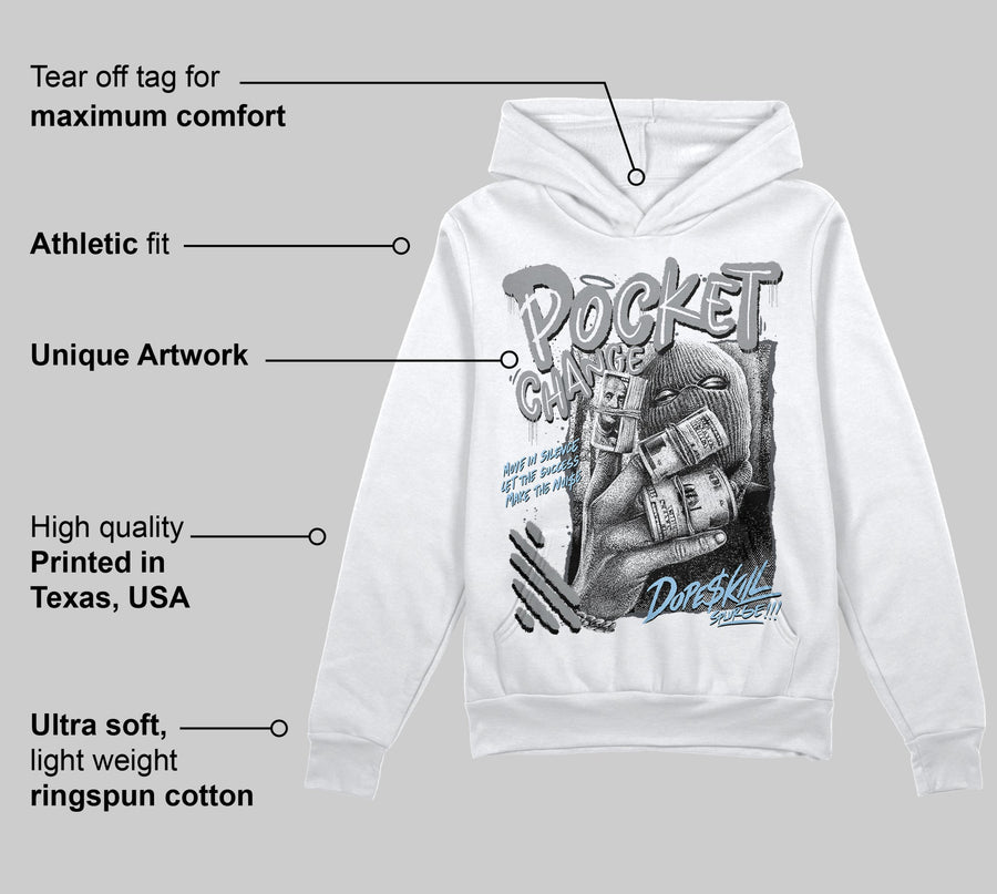 Wolf Grey 5s DopeSkill Hoodie Sweatshirt Pocket Change Graphic