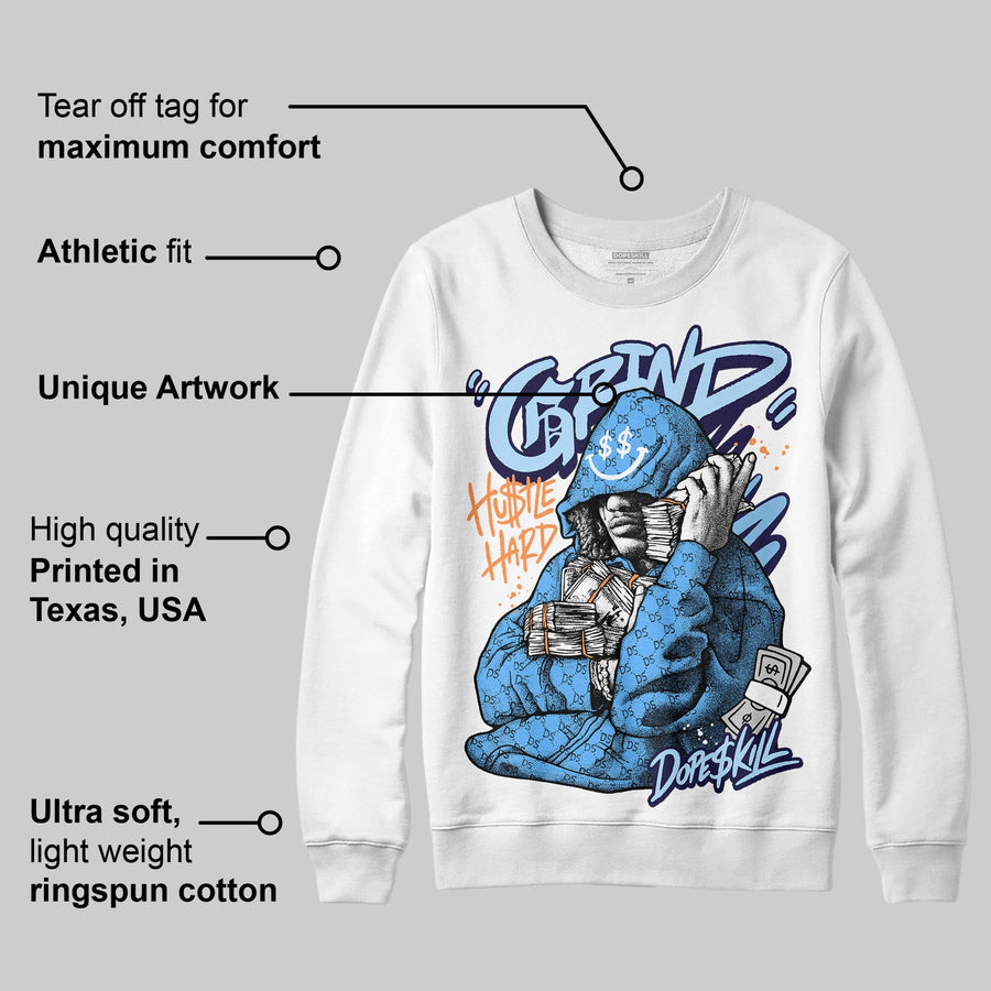University Blue 'Grind Pray' DopeSkill Graphic Sweatshirt