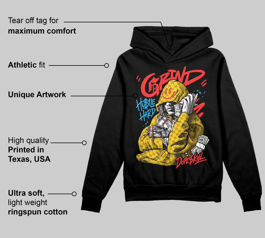 Yellow 'Grind Pray' DopeSkill Graphic Hoodie