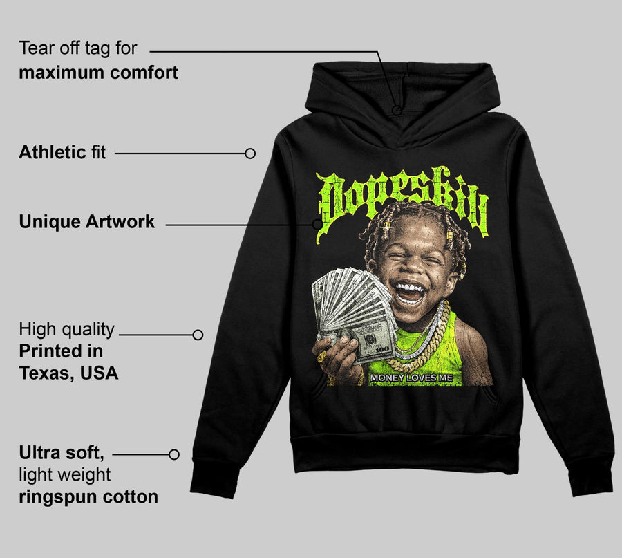 Neon Green 'Money Loves Me' DopeSkill Graphic Hoodie