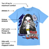 Powder Blue 9s DopeSkill Sky Blue T-shirt NPC Graphic