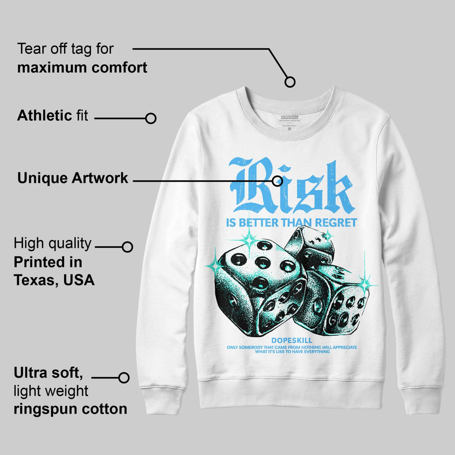 University Blue 'Risk Is Better Than Regret' DopeSkill Graphic Sweatshirt