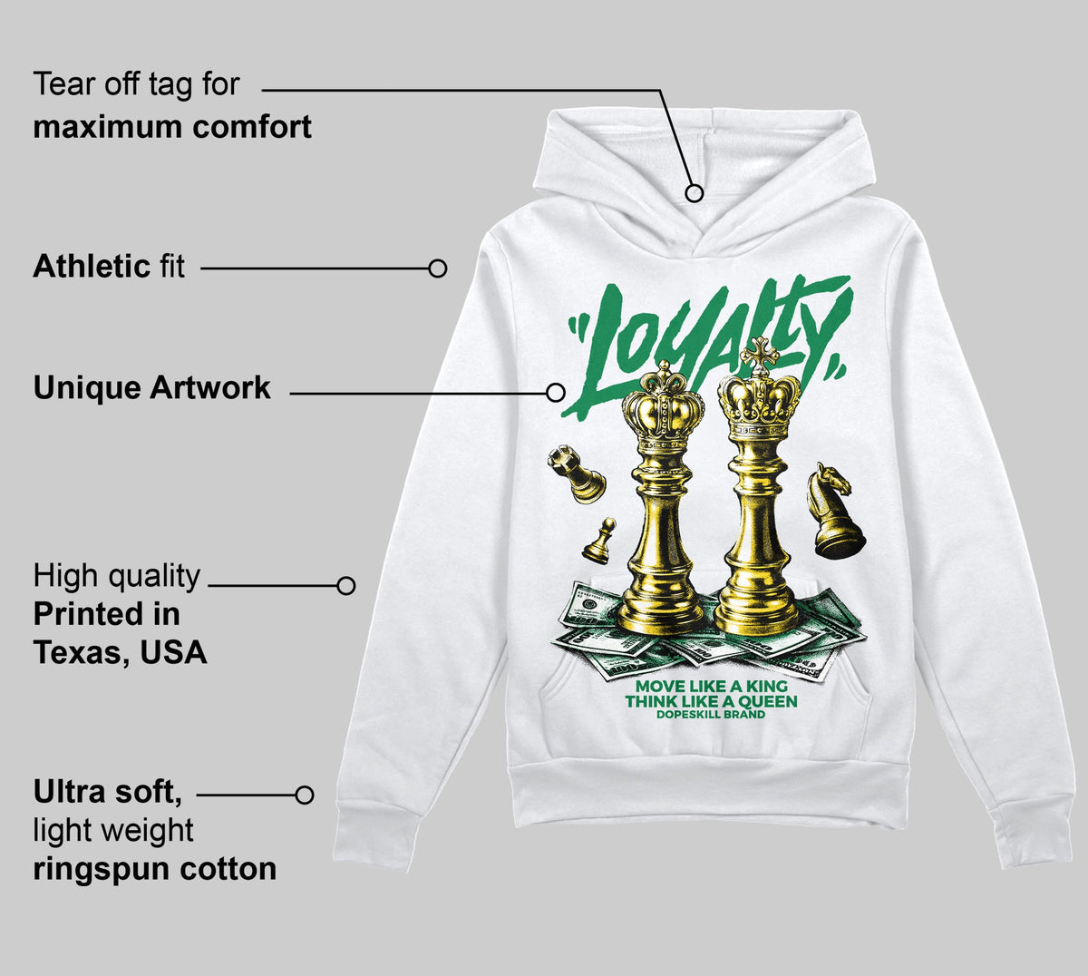 Green 'Loyalty' DopeSkill Graphic Hoodie