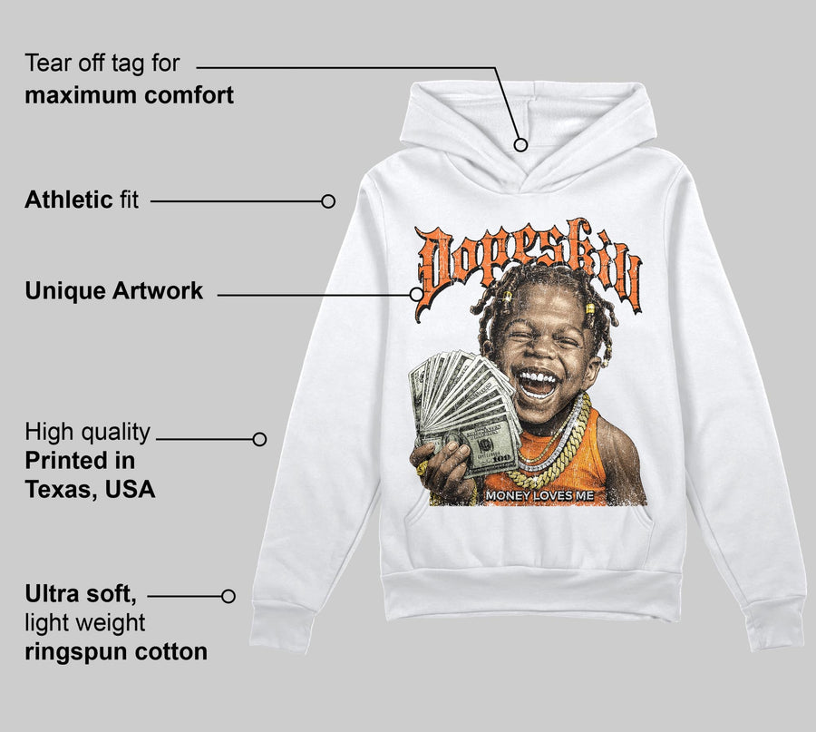 Orange 'Money Loves Me' DopeSkill Graphic Hoodie