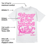 Pink Collection DopeSkill T-Shirt Money Is Our Motive Typo Graphic