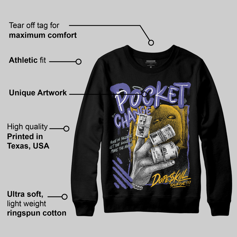 Lakers 4s DopeSkill Sweatshirt Pocket Change Graphic