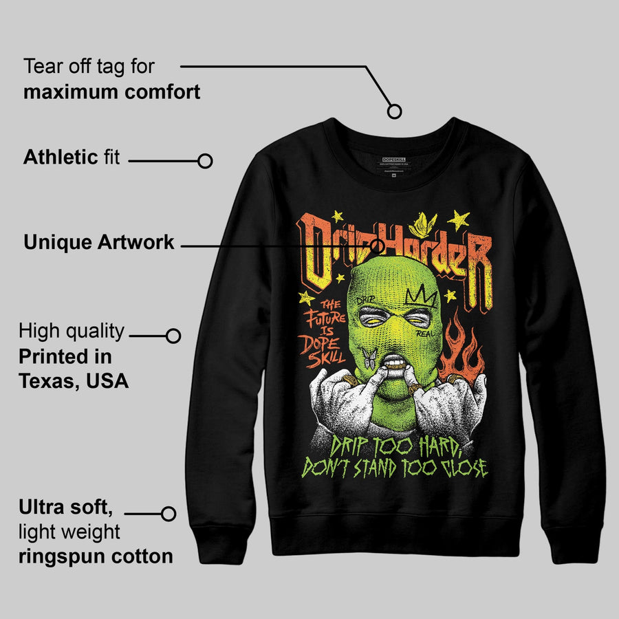 Neon Green Collection DopeSkill Sweatshirt Drip Harder Graphic
