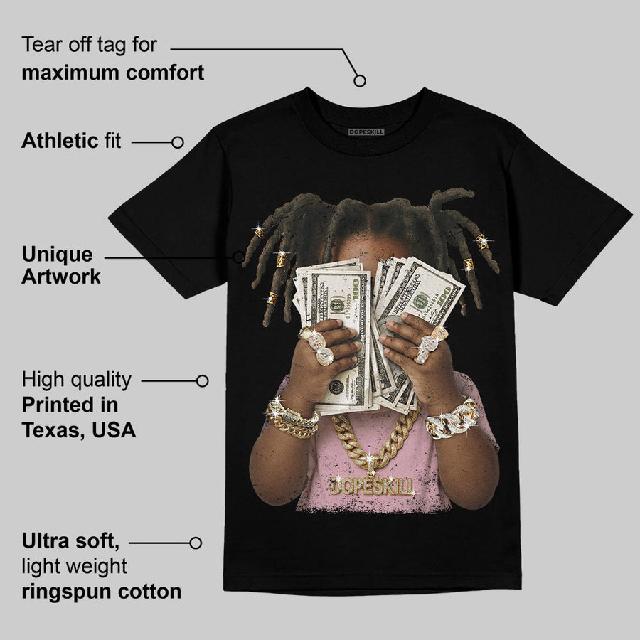 Medium Soft Pink 4s DopeSkill T-Shirt Rich Youth Graphic