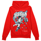 Cherry 11s DopeSkill Varsity Red Hoodie Sweatshirt Nevermind Graphic