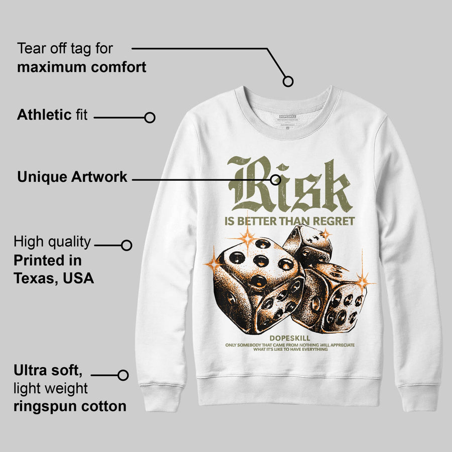 Olive 'Risk Is Better Than Regret' DopeSkill Graphic Sweatshirt