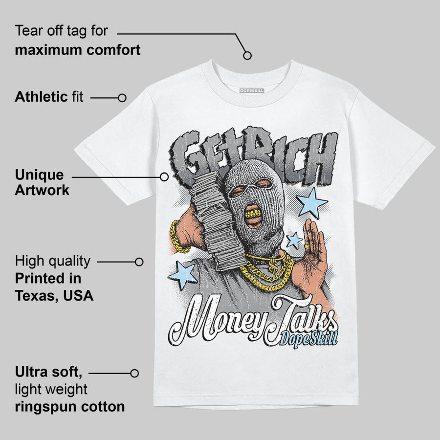 Wolf Grey 5s DopeSkill T-Shirt Get Rich Graphic