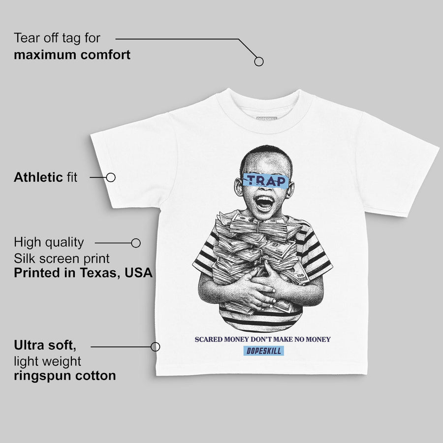 University Blue 'Scared Money Don't Make No Money' DopeSkill Graphic Toddler Kids T-shirt