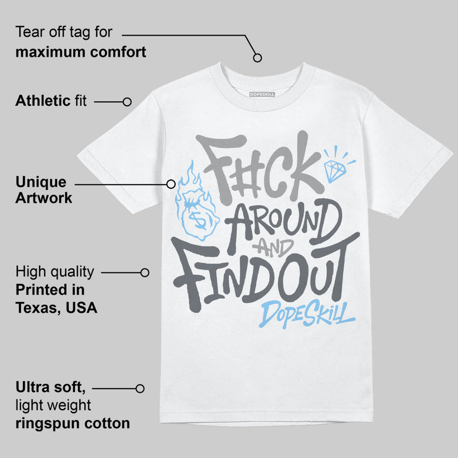 Wolf Grey 5s DopeSkill T-Shirt F#ck Around And Find Out Graphic