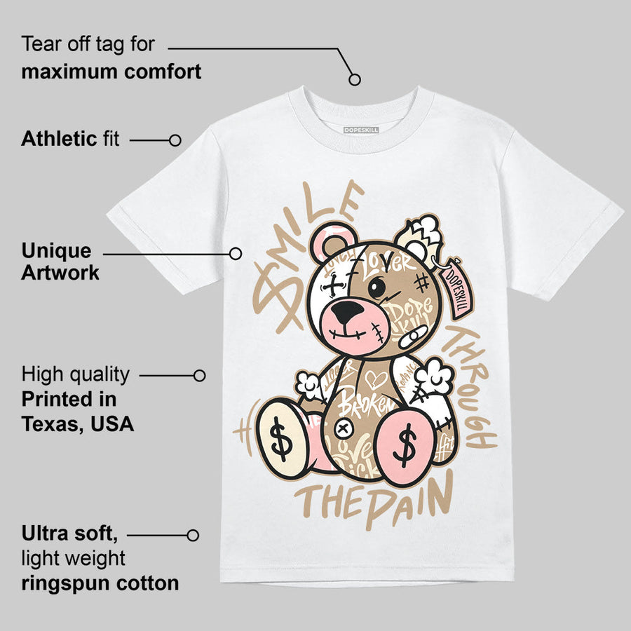 AIR FORCE 1 LINEN DopeSkill T-Shirt Smile Through The Pain Graphic