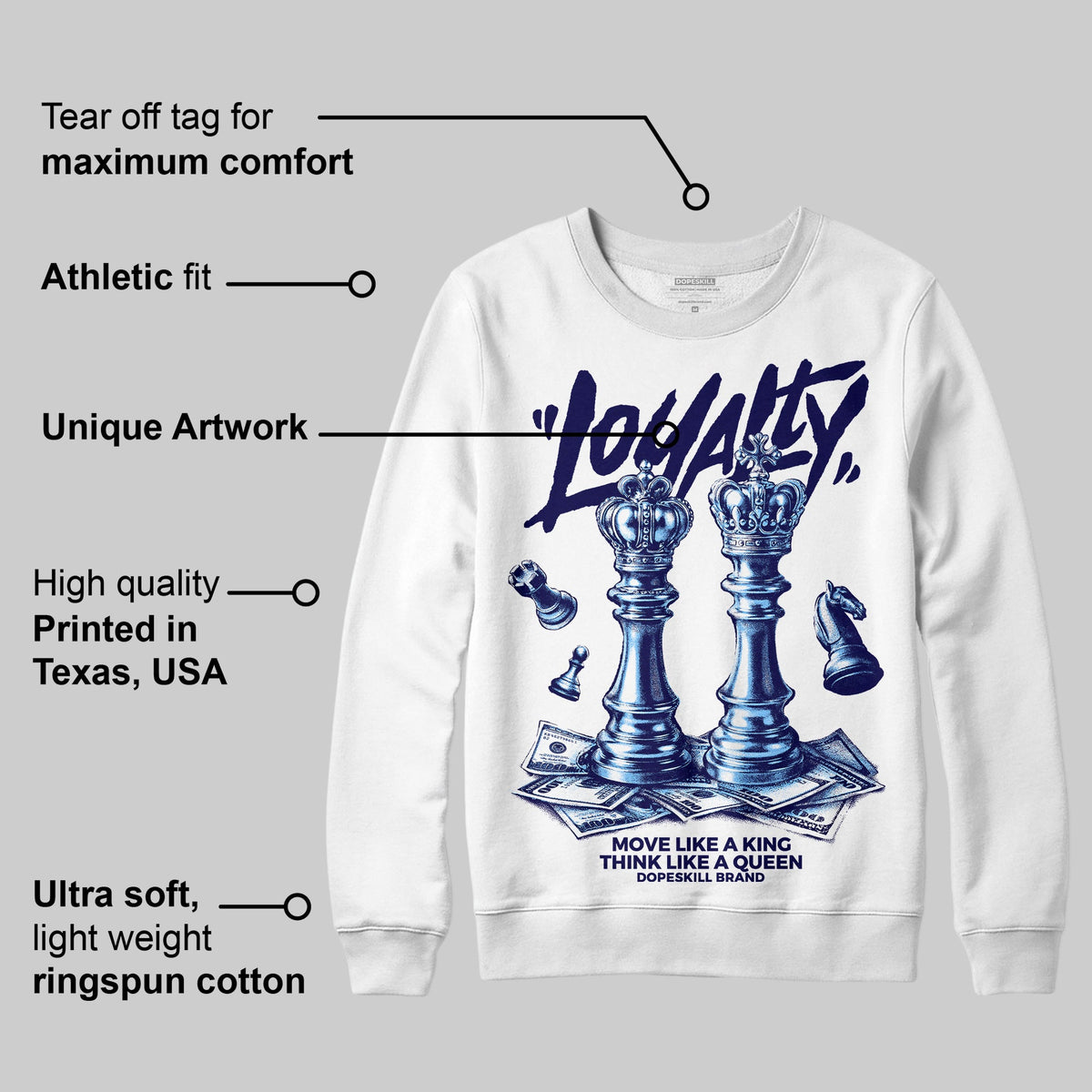 University Blue 'Loyalty' DopeSkill Graphic Sweatshirt
