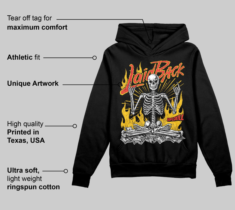 Yellow 'Laid Back' DopeSkill Graphic Hoodie