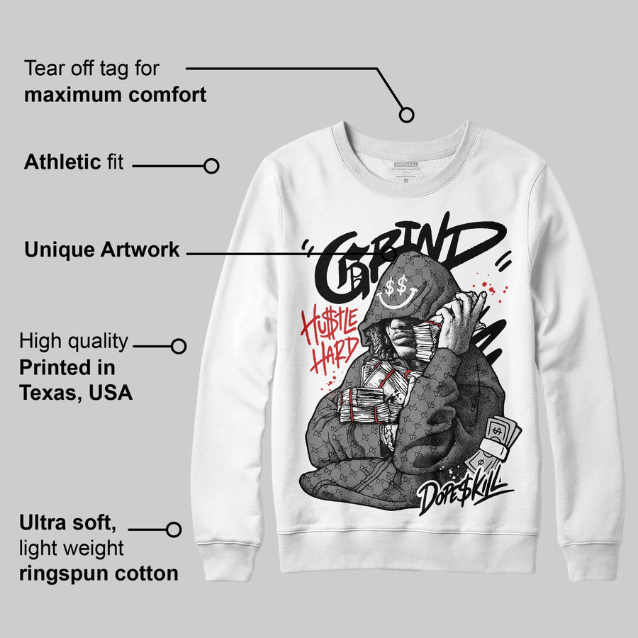 Grey 'Grind Pray' DopeSkill Graphic Sweatshirt
