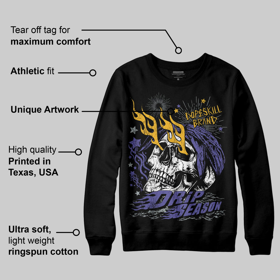 Lakers 4s DopeSkill Sweatshirt Drip Season Graphic
