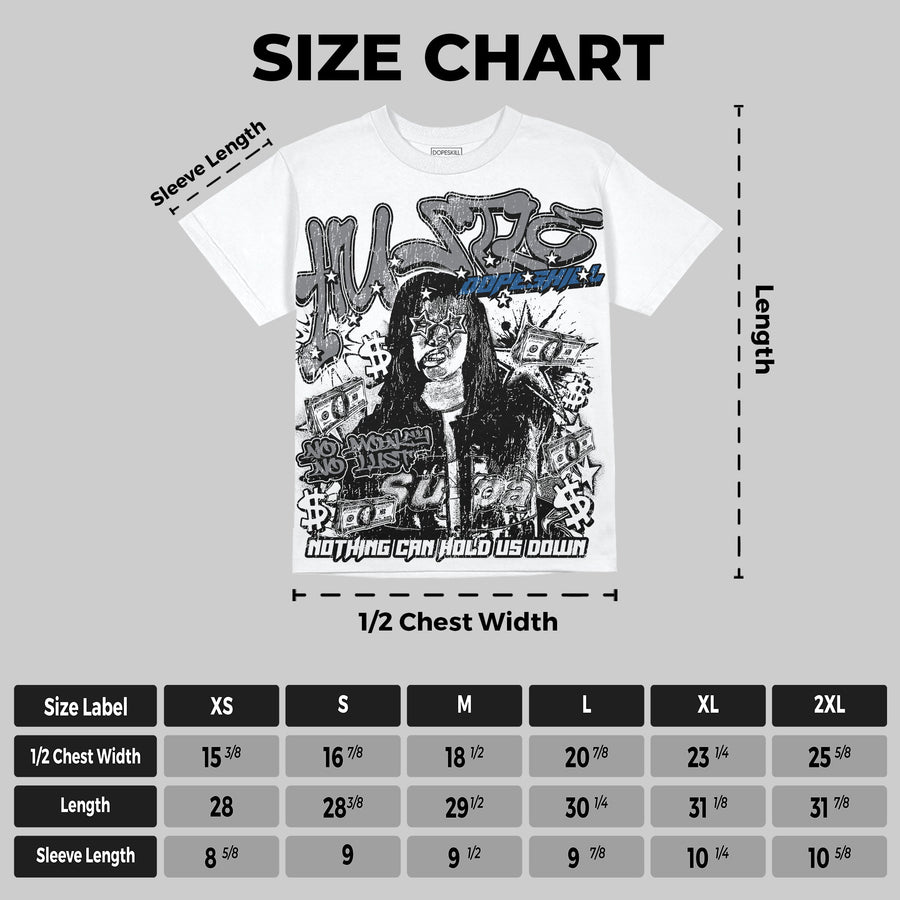 Flint Grey 9s Oversize Print 'No Money No Lust' DopeSkill Graphic T-shirt