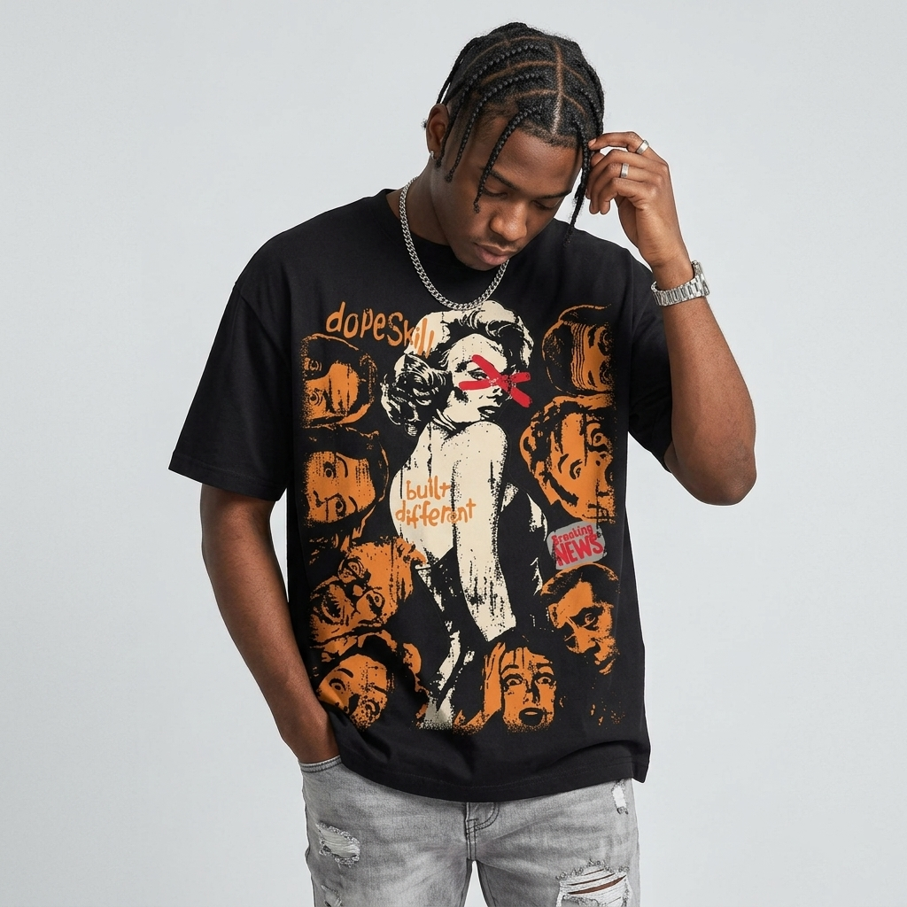 'Orange Citrus' 3s DopeSkill T-Shirt Built Different Graphic