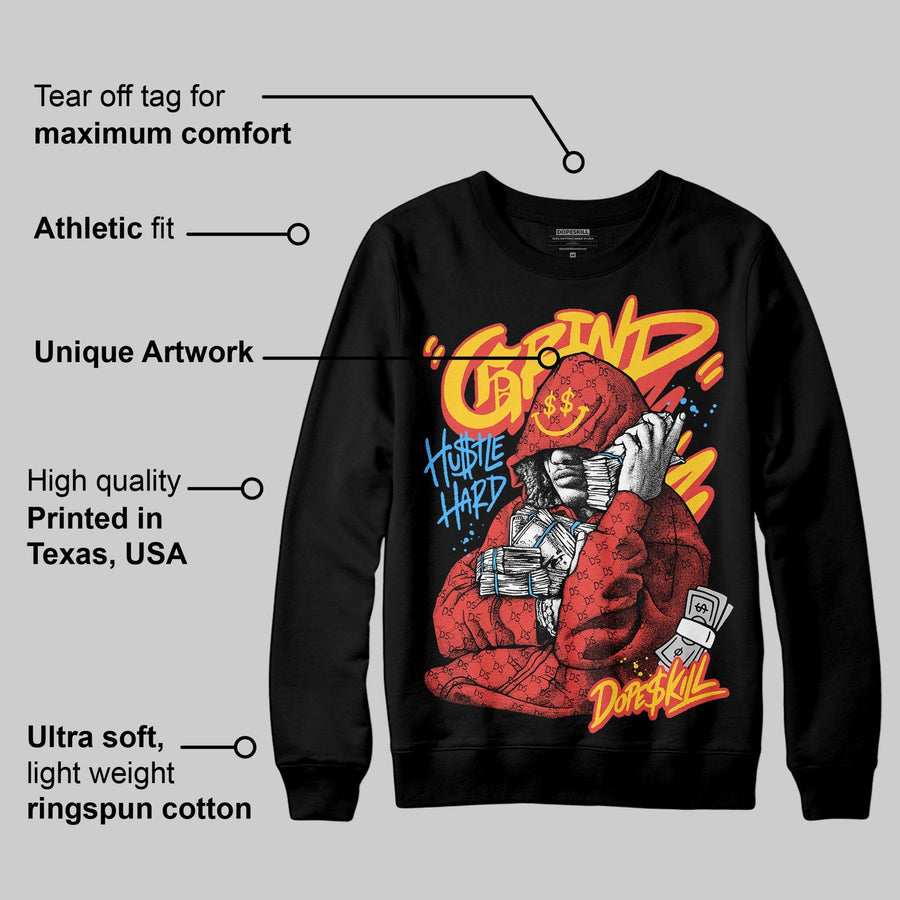 Red 'Grind Pray' DopeSkill Graphic Sweatshirt