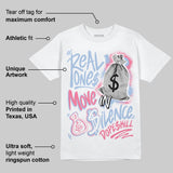 Cobalt Bliss 3s DopeSkill T-Shirt Real Ones Move In Silence Graphic