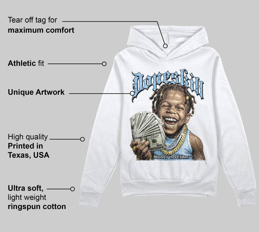 University Blue 'Money Loves Me' DopeSkill Graphic Hoodie