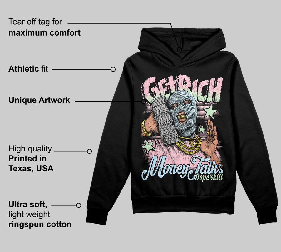Medium Soft Pink 4s DopeSkill Hoodie Sweatshirt Get Rich Graphic