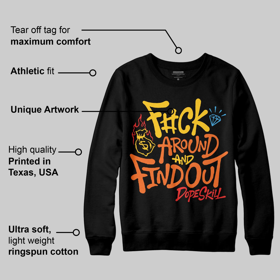 Yellow Collection DopeSkill Sweatshirt F#ck Around And Find Out Graphic