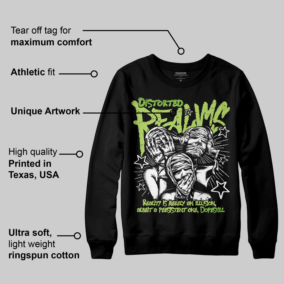 Max 95 OG 'Neon' DopeSkill Sweatshirt Distorted Realms Graphic