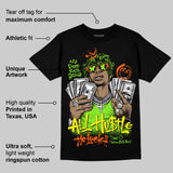 Neon Green 'All Hustle No Luck' DopeSkill Graphic T-Shirt