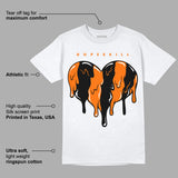 Orange Black White DopeSkill T-Shirt Slime Drip Heart Graphic