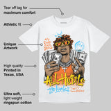 Orange 'All Hustle No Luck' DopeSkill Graphic T-Shirt