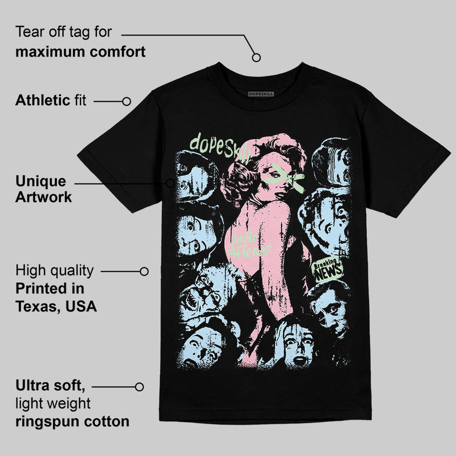 Medium Soft Pink 4s DopeSkill T-Shirt Built Different Graphic