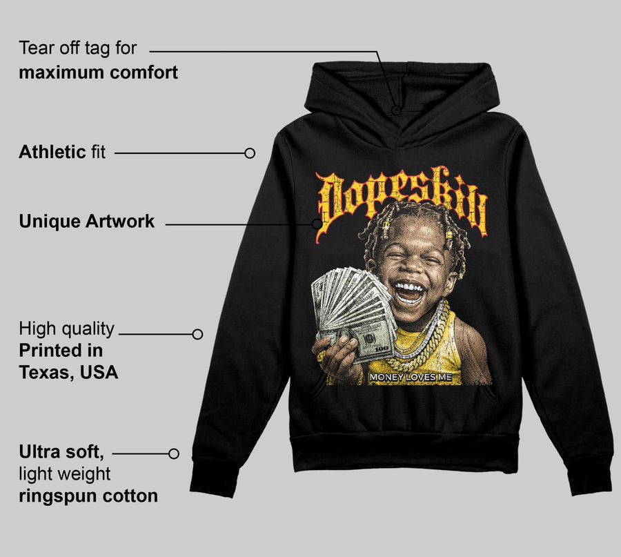 Yellow 'Money Loves Me' DopeSkill Graphic Hoodie