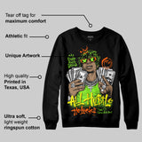 Neon Green 'All Hustle No Luck' DopeSkill Graphic Sweatshirt