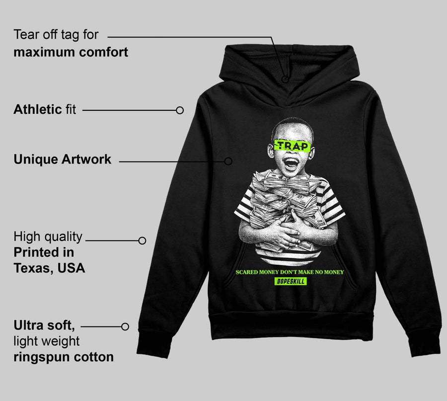 Neon Green 'Scared Money Don't Make No Money' DopeSkill Graphic Hoodie