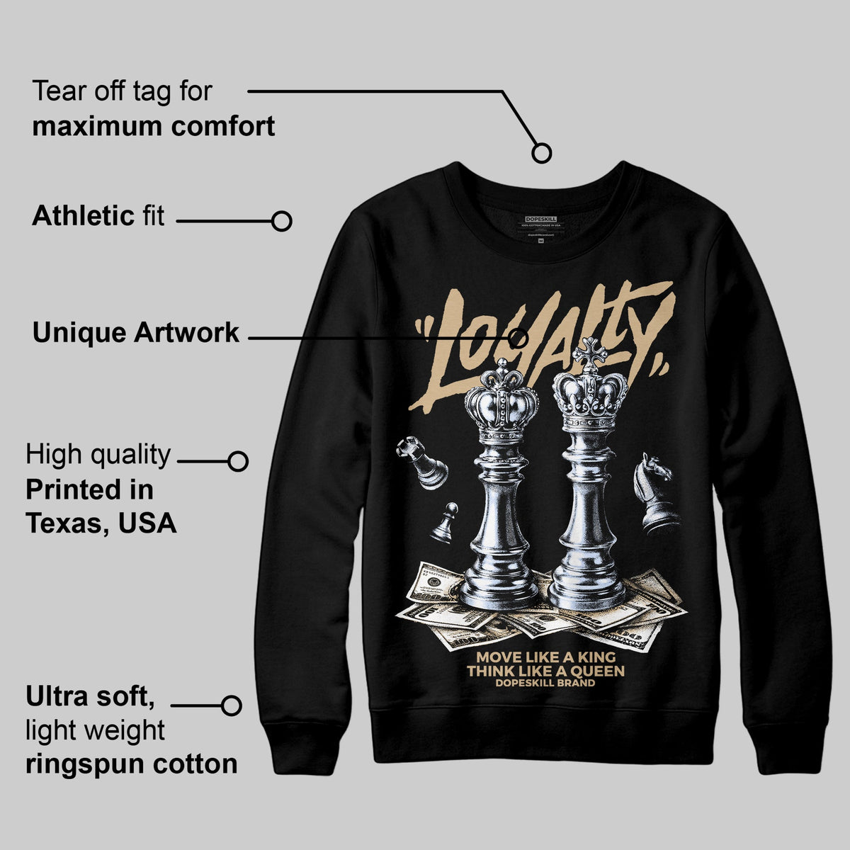 TAN 'Loyalty' DopeSkill Graphic Sweatshirt