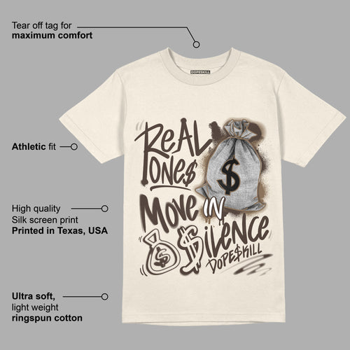 AJ 1 Low OG “Reverse Mocha” DopeSkill Sail T-shirt Real Ones Move In Silence Graphic